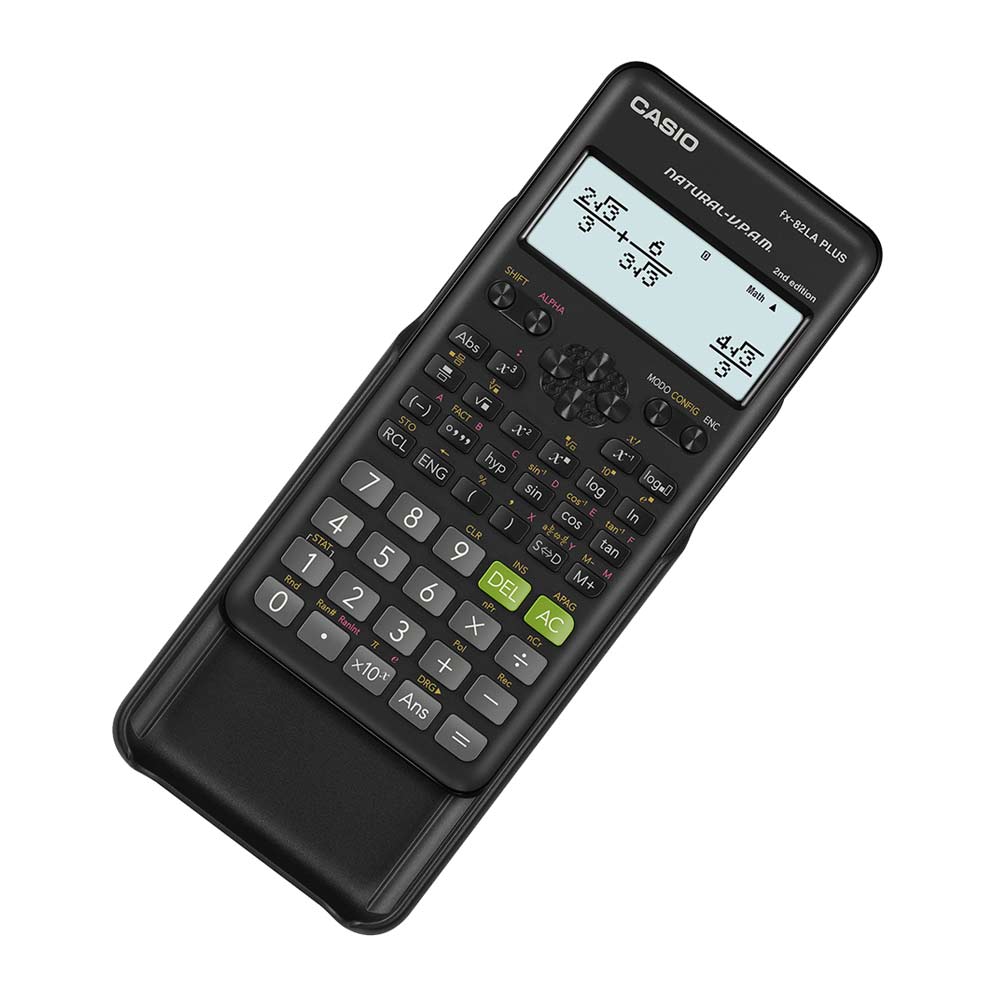 Imagen 2 del producto Calculadora científica Casio FX-82LAPLUS 2 generación, 12 dígitos, 252 funciones, a pilas, negro
