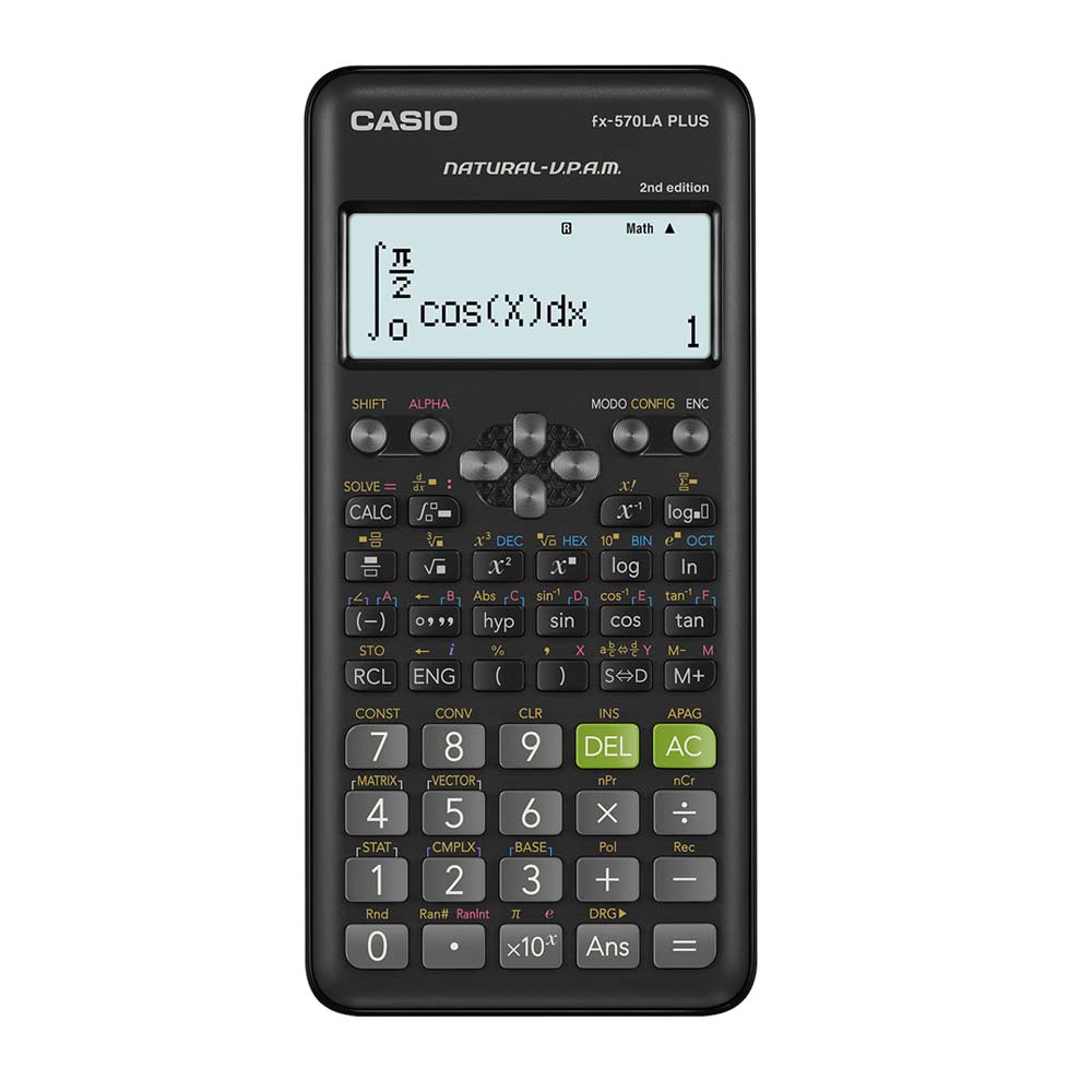 Calculadora científica Casio FX-570LAPLUS 2 generación, 12 dígitos, 417 funciones, negro