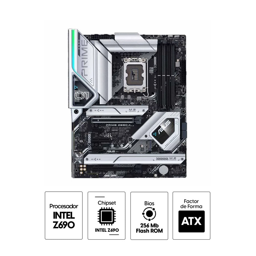 Imagen 2 del producto Placa Madre ASUS Prime Z690-A, DDR5, LGA1700, ATX