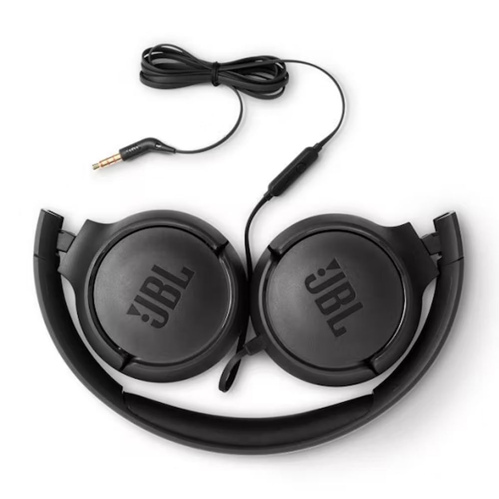 Imagen 2 del producto Audífonos on ear con micrófono JBL T500 almohadillas acolchadas, control de música y llamadas, negro