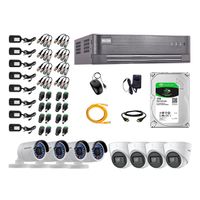 Kit de seguridad Hikvision 4 cámaras Domo (audio incorporado) 1080P + 4 cámaras Tubo + dvr + disco 1TB