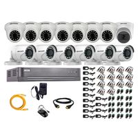 Kit de seguridad Hikvision 1 cámara Domo (micrófono incorporado) 1080P + 7 cámaras Domo Turbo 1080P + 6 cámaras Tubo Turbo 1080P + dvr