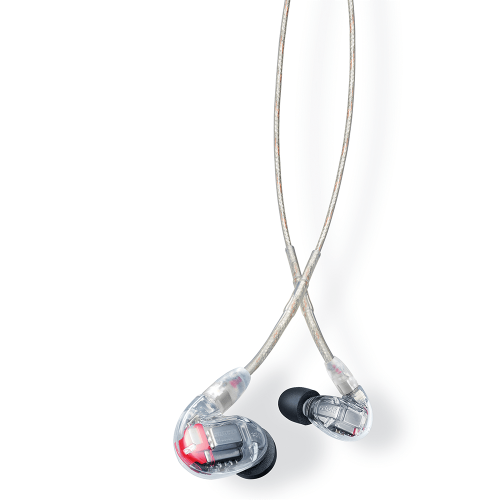 Audífonos in ear sin micrófono Shure 846-CL conector 3.5 mm, 4 vías, transparente