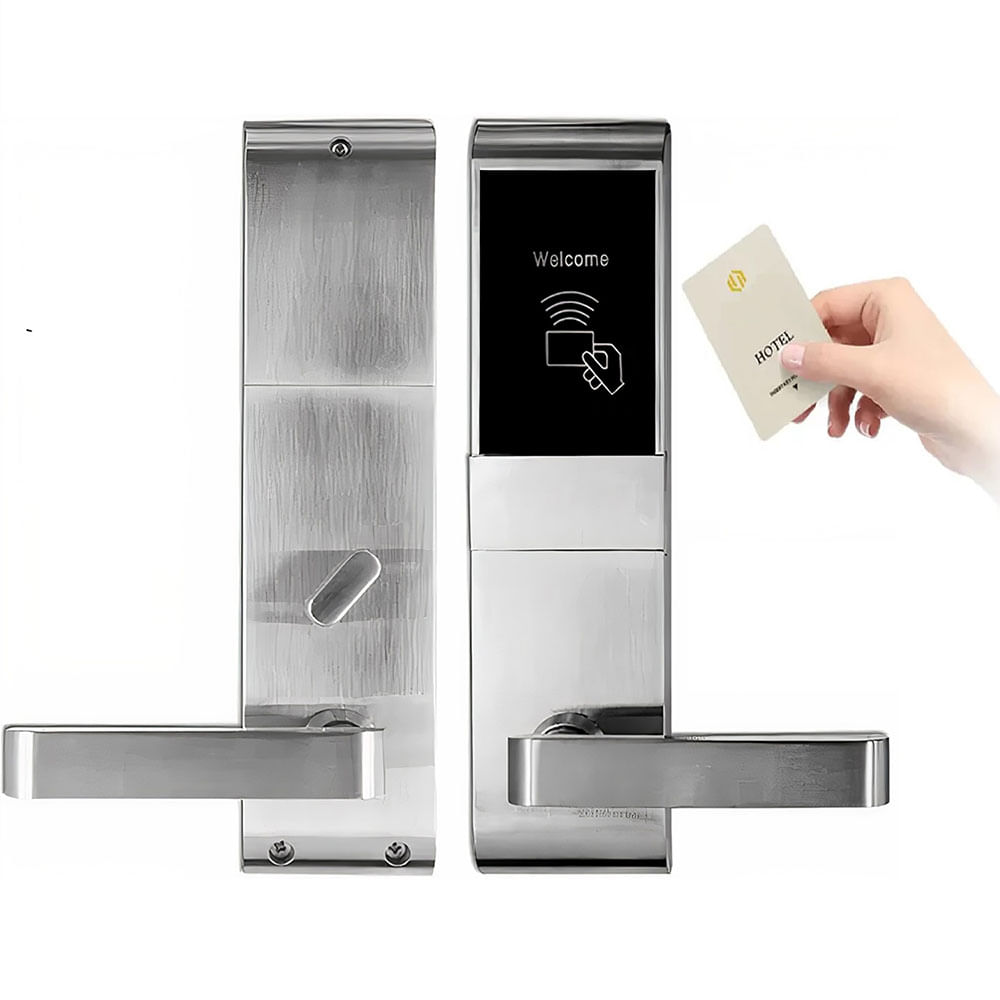 Imagen 1 del producto Cerradura electrónica Asdagi ASDLOCK apertura con tarjeta RFID, software, ideal para hoteles, plateado