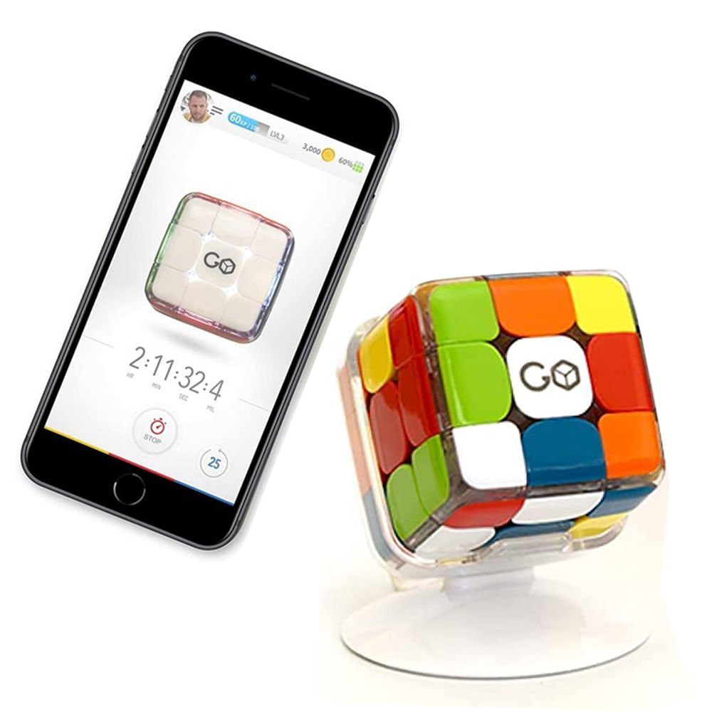 Cubo Electrónico con Bluetooth, go cube 3X3,  edad mínima 8 años, multicolor