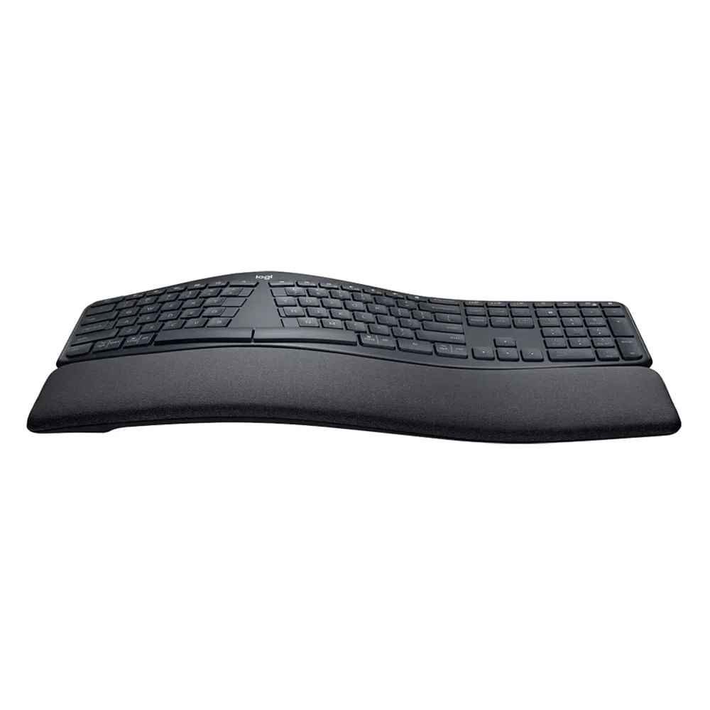 Imagen 2 del producto Teclado inalámbrico Logitech ERGO K860, membrana, bluetooth, ergonómico, teclado numérico, usa pilas, negro