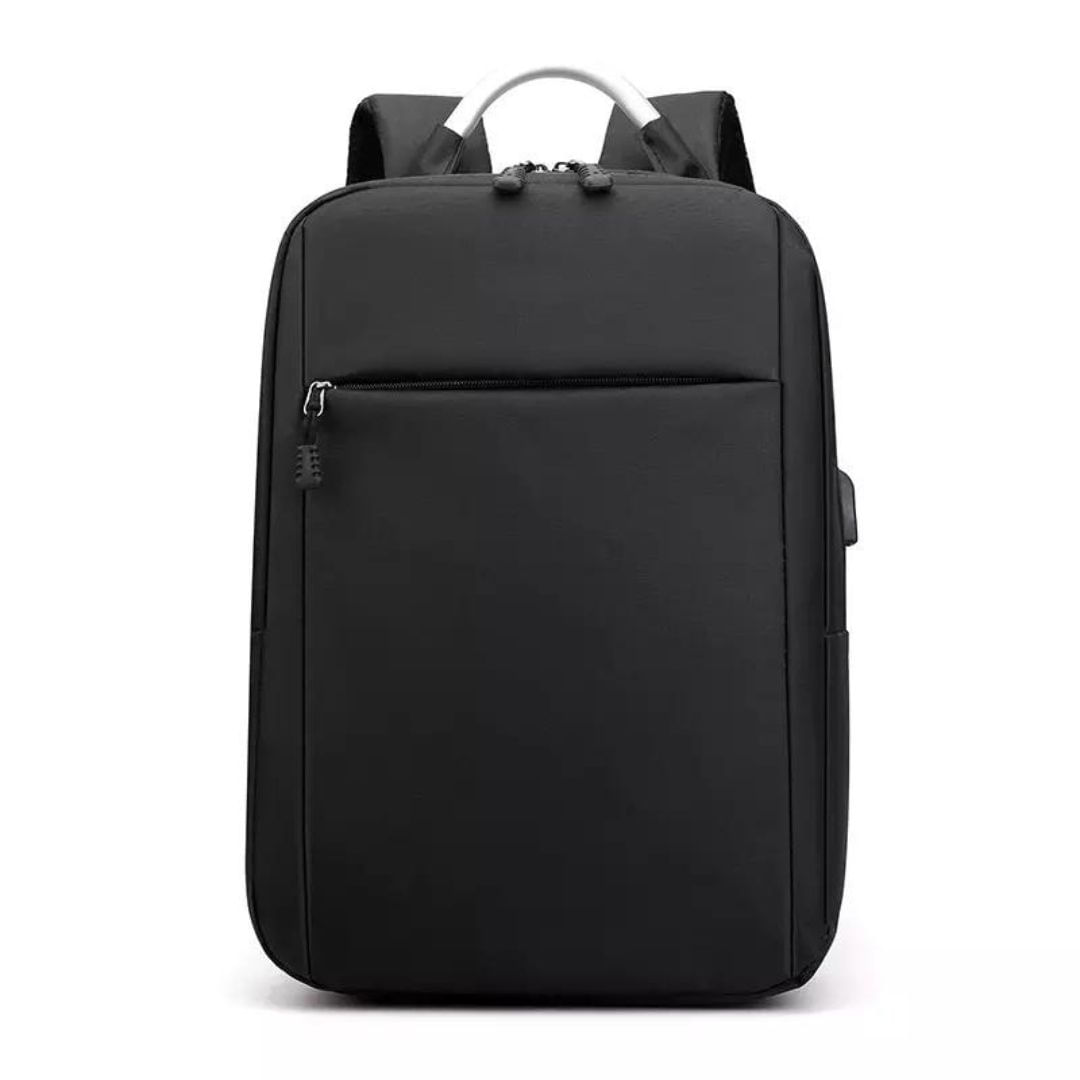 Mochila Genérico antirobo para laptop 15.6", con puerto USB, impermeable, negro