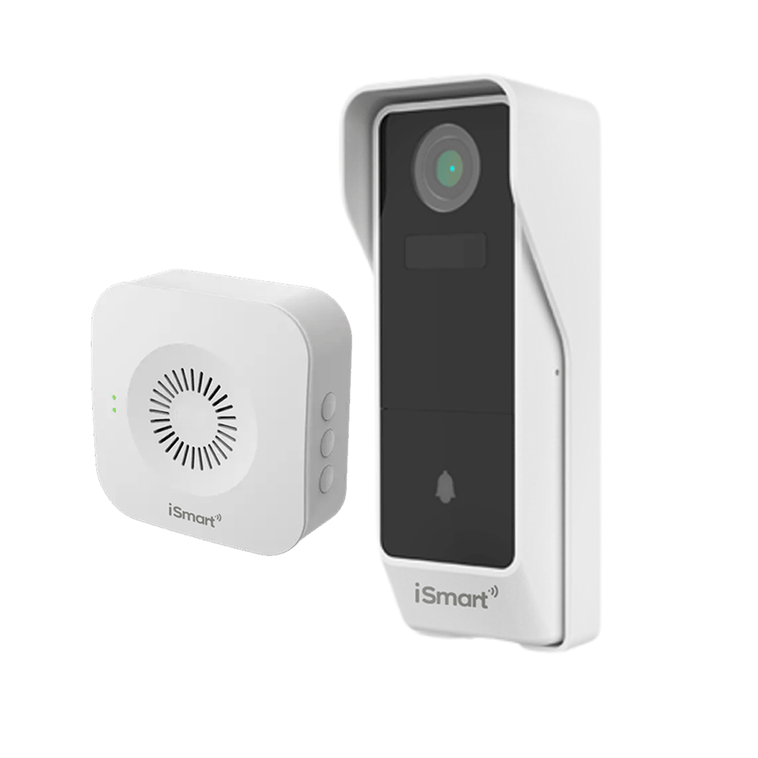 Intercomunicador inteligente iSmart Bellcam Wi-Fi, Full HD, detector de movimiento, blanco