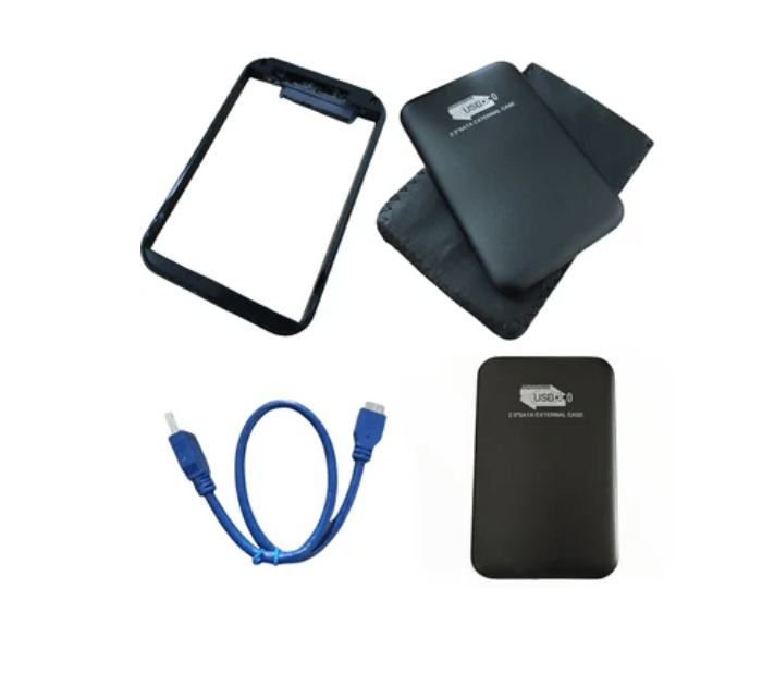 Case Disco Duro Externo Sata 2.5" Usb 3.0 presion Laptop Portatil negro