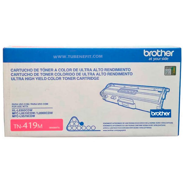 Toner Brother Tn-419M, 9000 páginas, Magenta