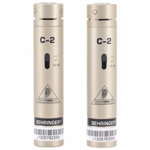 Micrófono alámbrico stereo set (Par) C-2 Behringer, cardioide, dorado