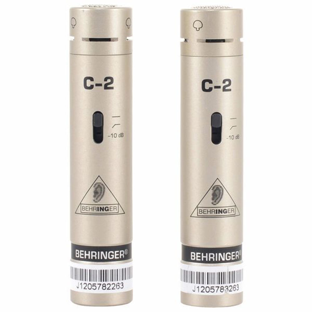 Micrófono alámbrico stereo set (Par) C-2 Behringer, cardioide, dorado