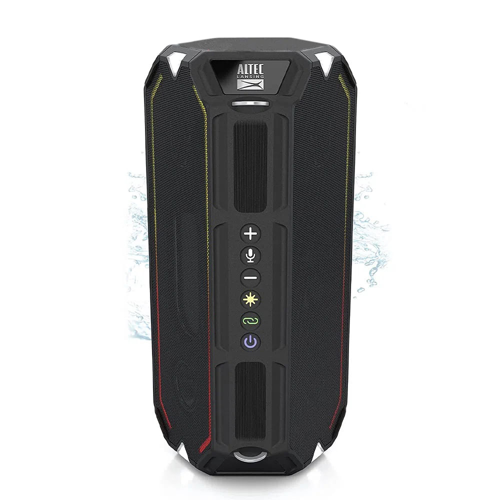 Imagen 1 del producto Parlante bluetooth Altec Lansing Hydrashock, carga inalámbrica para smartphone, protección IP67, flota en el agua, duración máx. 20 horas, negro