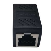 Acoplador RJ45 Coolbox Teraware, compatible cable ethernet, cat5, cat5e, cat6, negro