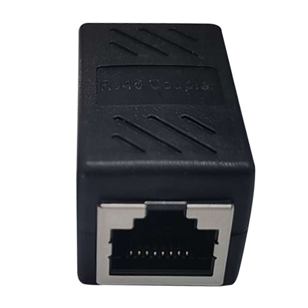 Acoplador RJ45 Teraware, compatible cable ethernet, cat5, cat5e, cat6, negro