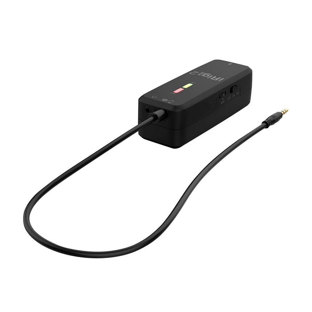 Interfaz de micrófono móvil IK Multimedia IRIG PRE 2, 48V, para apple, negro