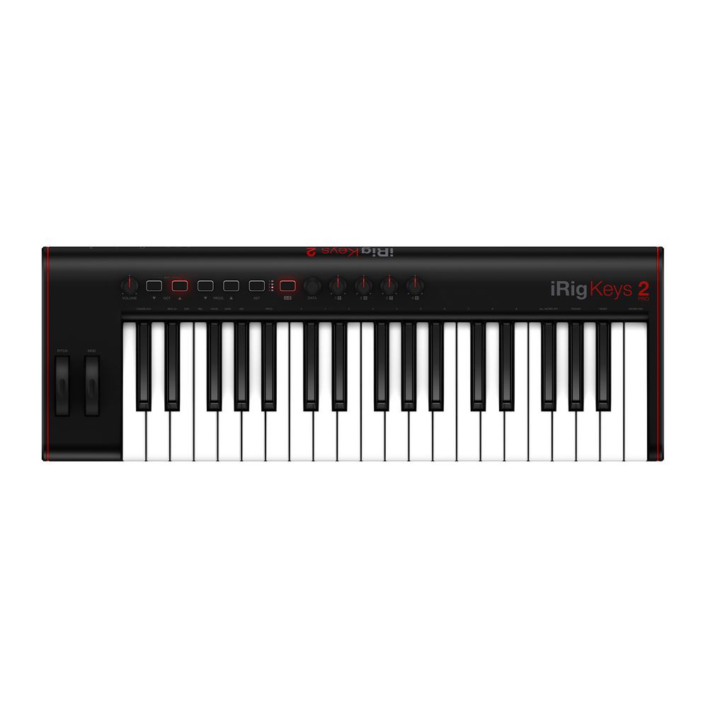 Controlador de teclado MIDI ultracompacto IK Multimedia  IP-IRIG-KEYS2PRO-IN, negro