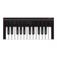 Controlador de teclado MIDI ultracompacto IK Multimedia IP-IRIG-KEYS2MINI-IN, negro