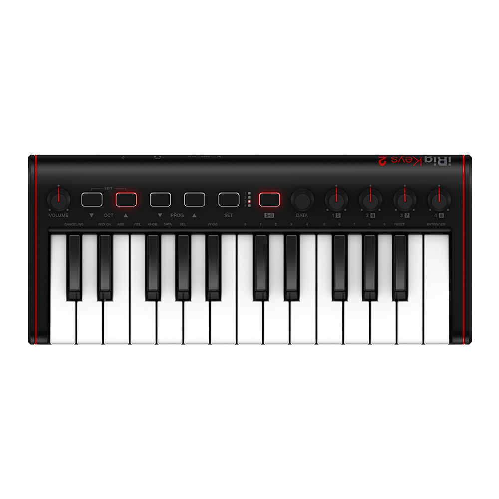 Controlador de teclado MIDI ultracompacto IK Multimedia IP-IRIG-KEYS2MINI-IN, negro