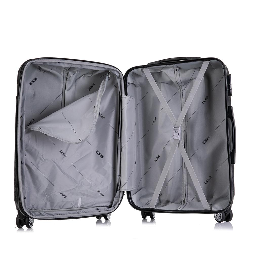 Imagen 2 del producto Maleta de bodega Dukap Barcelona 61 cm, ABS, ruedas dobles 360°, cerradura combinación, expansión 25%, negro