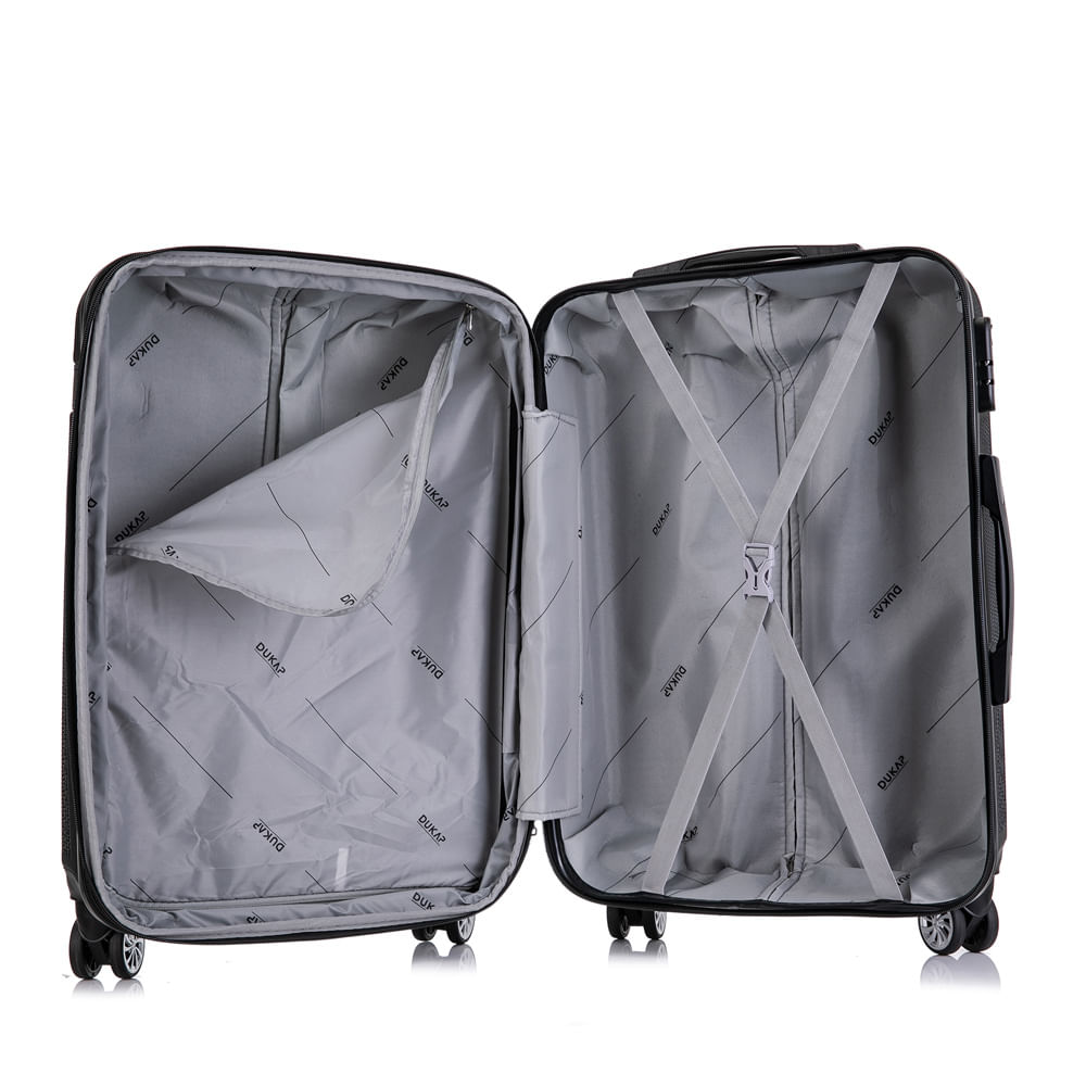 Imagen 2 del producto Maleta de bodega Dukap Barcelona 71 cm, ABS, ruedas dobles 360°, cerradura combinación, expansión 25%, negro