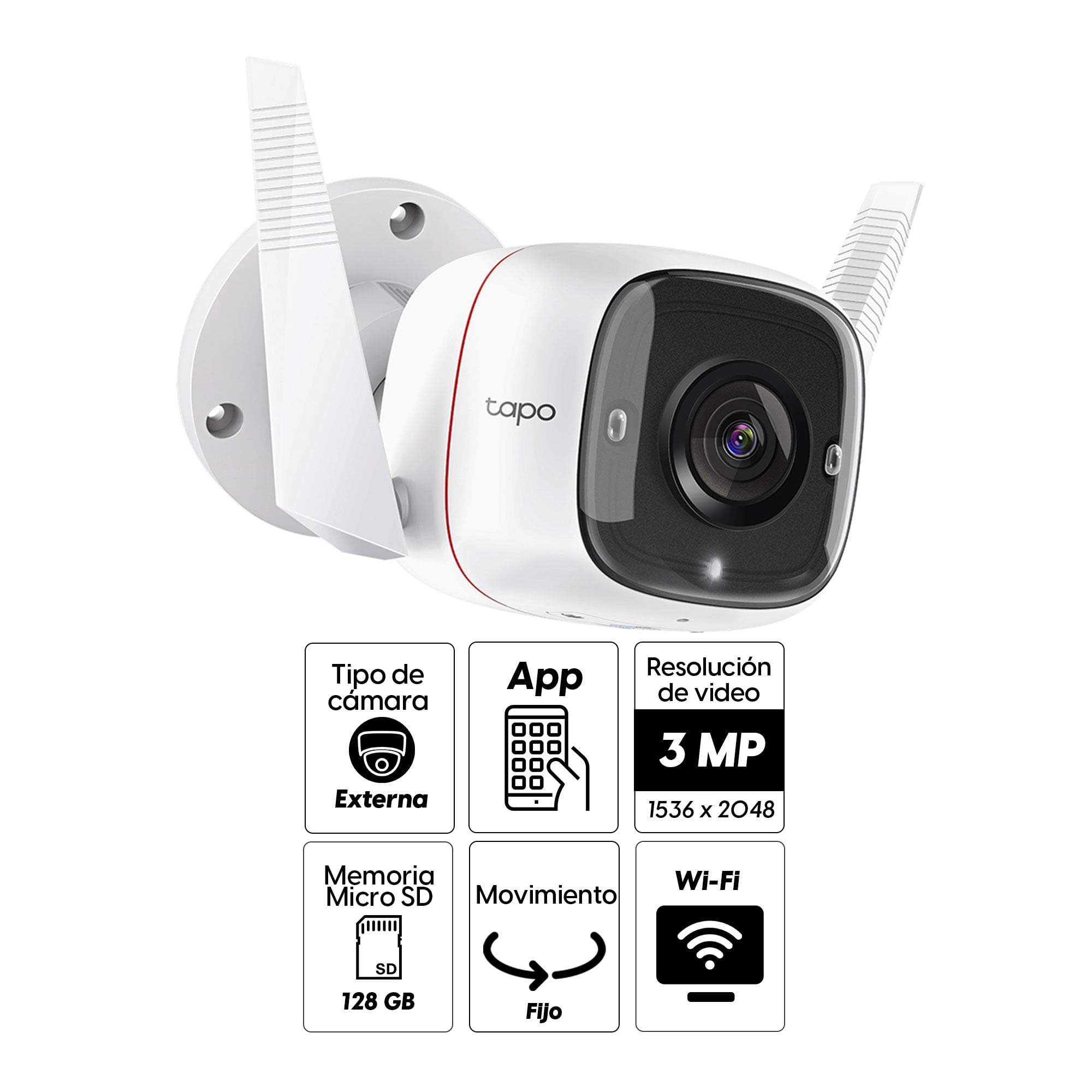Imagen 2 del producto Cámara de seguridad Tapo C310 wifi, exterior, fija, infrarrojo