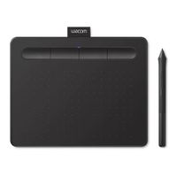Tablet gráfica Wacom Intuos Small 7"", lápiz Pen 4K, área activa 15.2 x 9.5 cm, conexión USB, con 3 softwares incluido, negro
