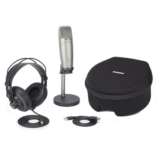 Pack de micrófono C01UPROPK Samson, compatible iOs y Windows , plateado