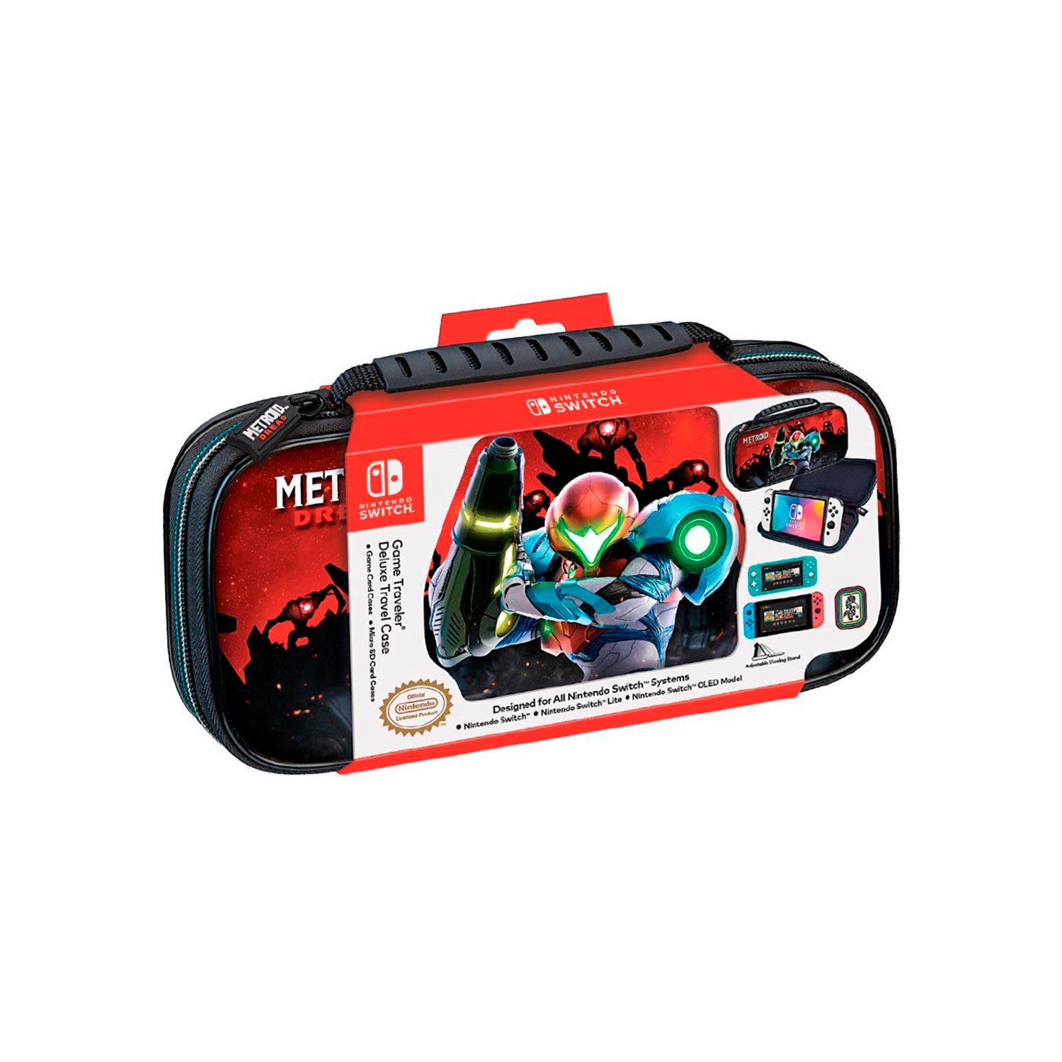 Imagen 1 del producto Estuche Game Traveler Deluxe Travel Case Metroid Nintendo Switch Oled Model Nns37M