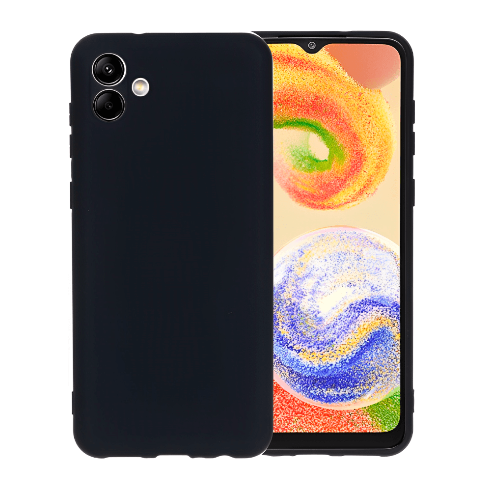 Case para Samsung Galaxy A04, amortiguador de choques, protección de cámaras, negro