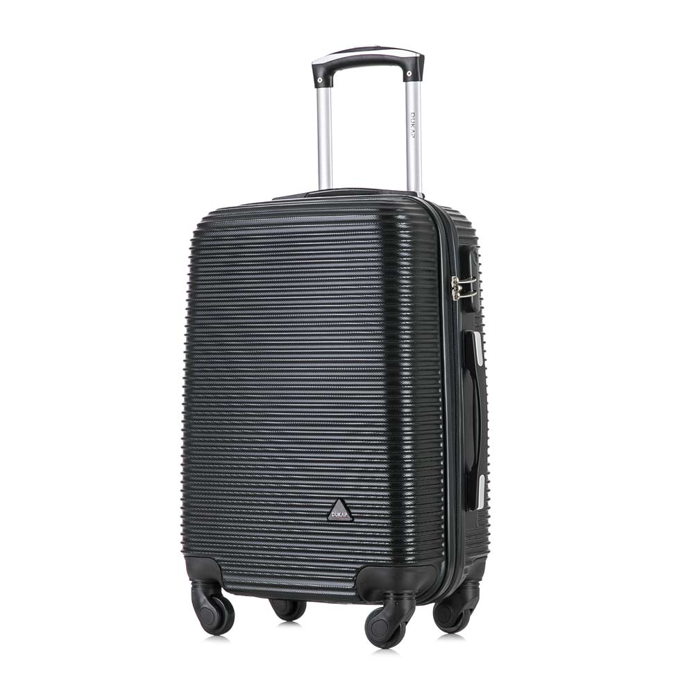 Maleta cabinera Dukap Royal 51 cm, capacidad 10 kg, 4 ruedas 360°, cerradura de combinación, ABS, negro
