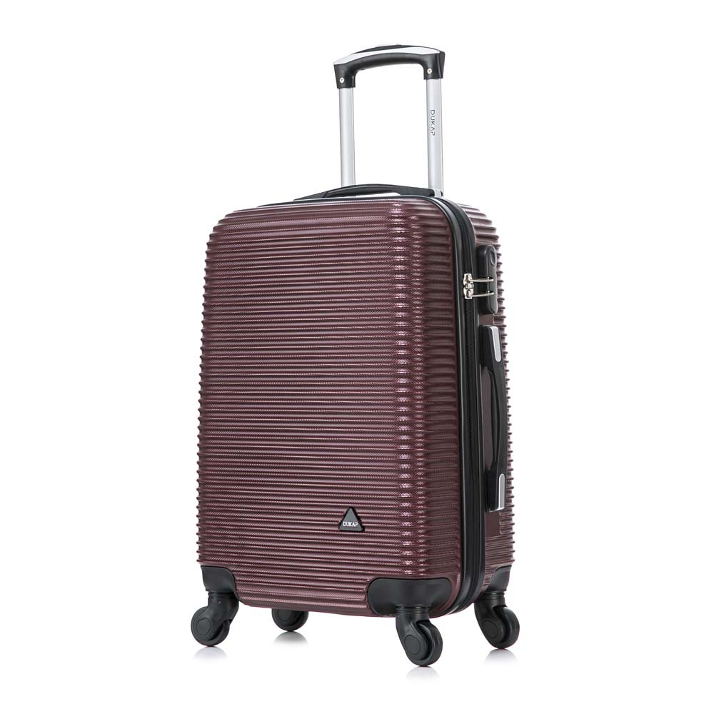 Imagen 1 del producto Maleta cabinera Dukap Royal 51 cm, capacidad 10 kg, 4 ruedas 360°, cerradura de combinación, ABS, vino