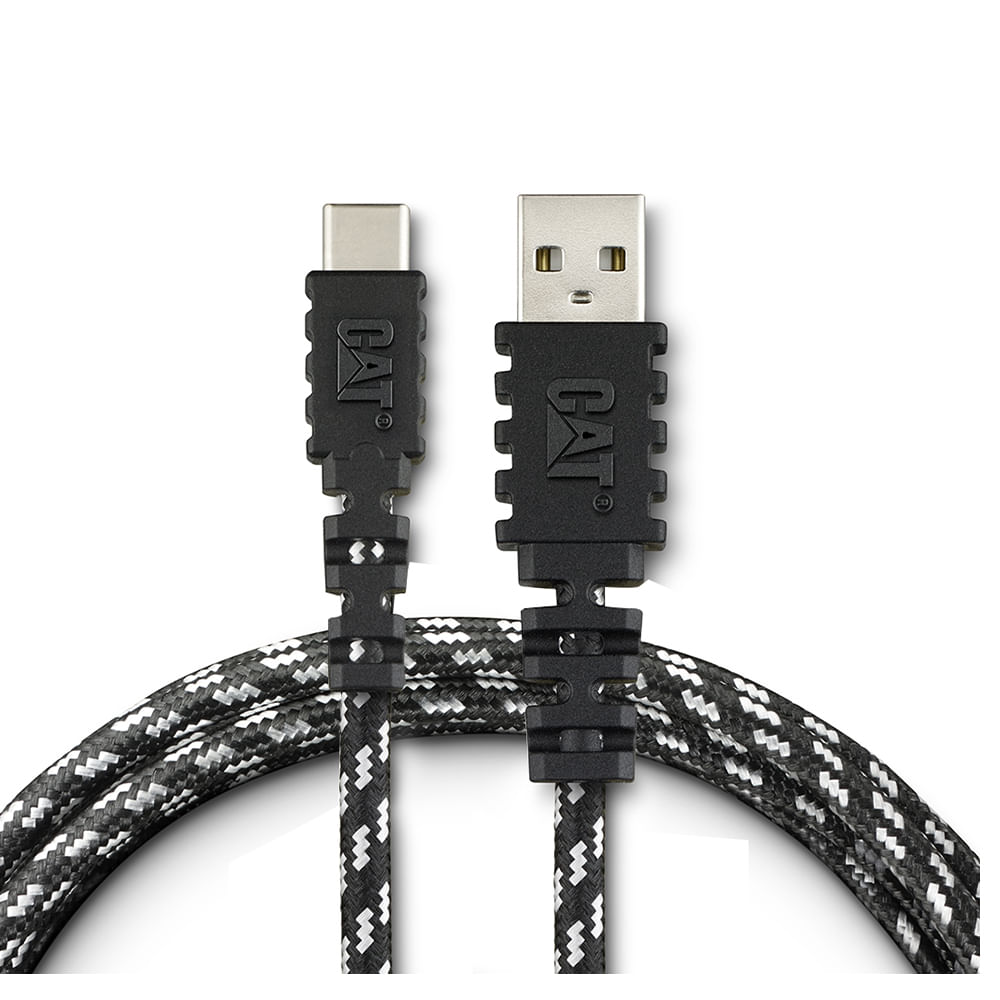 Cable carga y datos Cat, USB-C, 1.8 metros, negro