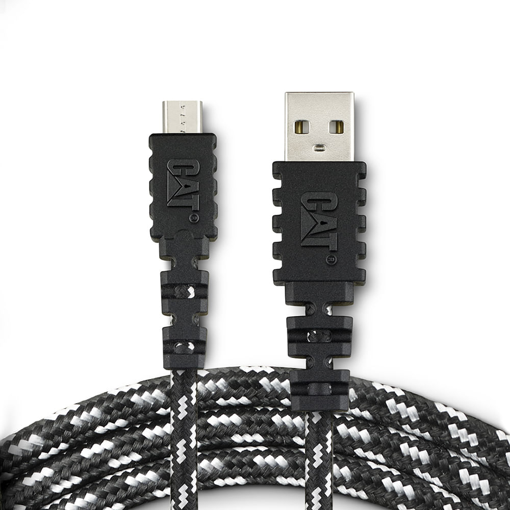 Cable carga y datos Cat, USB a MicroUSB, 1.8 metros, negro