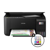 Impresora multifuncional Epson L3250, inyección de tinta, inalámbrica, Wi-Fi, con tanques recargables + botellas de tinta