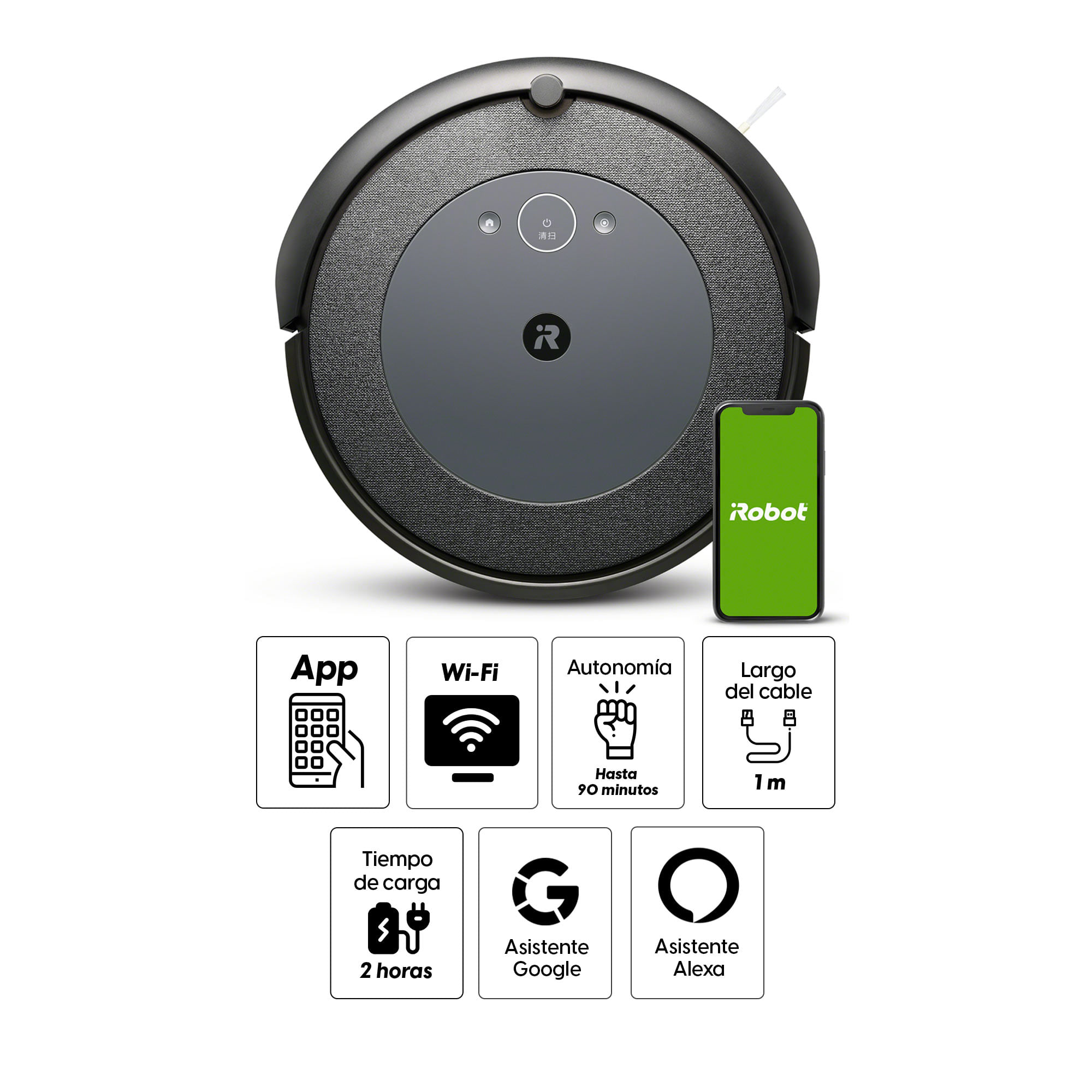 Imagen 2 del producto Aspiradora iRobot Roomba i3 control Alexa o Google Assistant