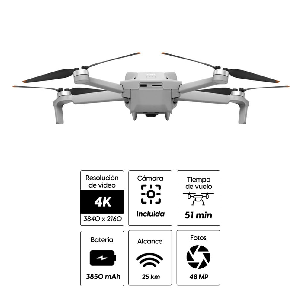Imagen 2 del producto Drone Dji Mini 3 Fly More Combo Plus, video 4K, 48MP, vuelo 51 min