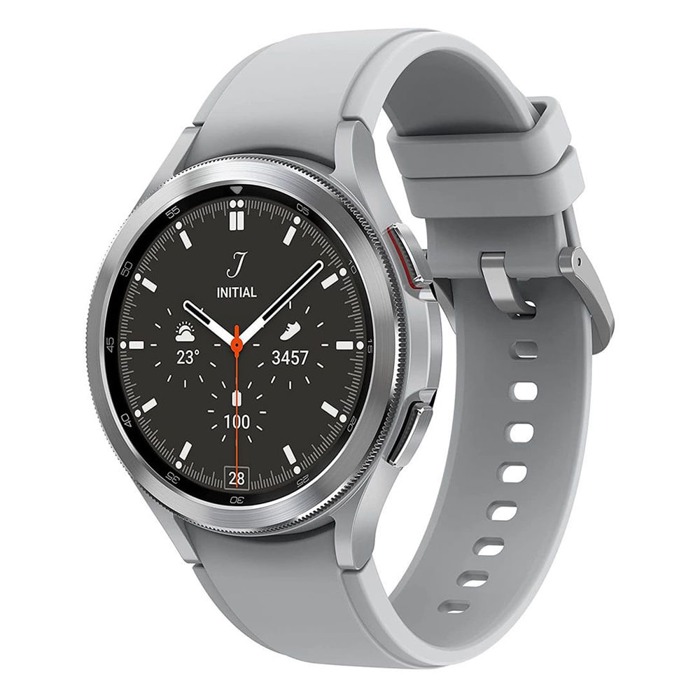 Imagen 1 del producto Smartwatch Samsung Galaxy Watch 4 Classic bluetooth, resistente al agua, máx 40 horas, modos deportivos, 46mm, plateado