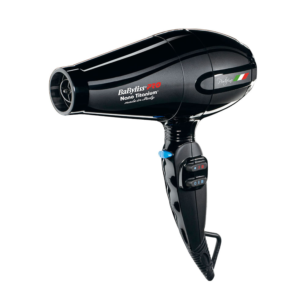 Secador de cabello Babyliss Pro Portofino 2000W, 2 niveles de velocidad, 3 niveles de temperatura, negro