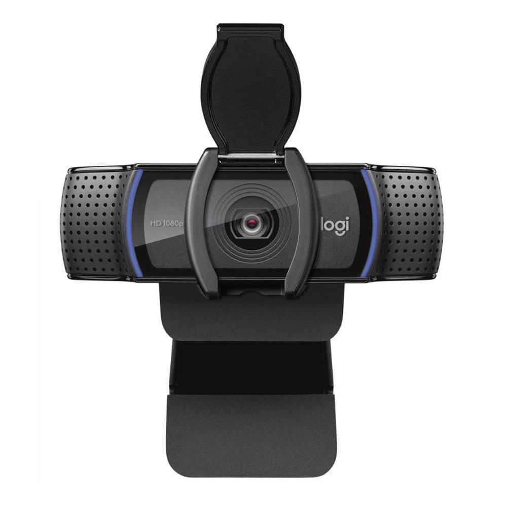 Cámara web Logitech C920s Pro FHD 1080p, conexión USB, micrófono integrado, tapa de privacidad, cable 1.8 m, negro