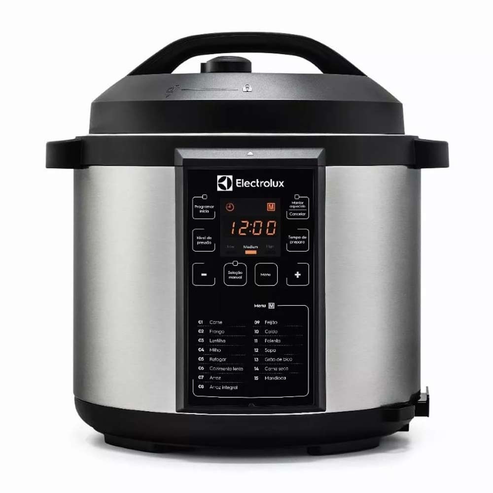 Olla a presión Electrolux PCC20, multifunción, 6 litros, 15 programas, 940W, display digital