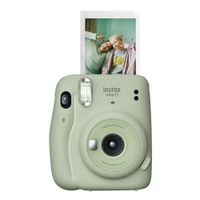 Cámara Fujifilm Instax mini 11 enfoque automático, lente 60mm, verde pastel