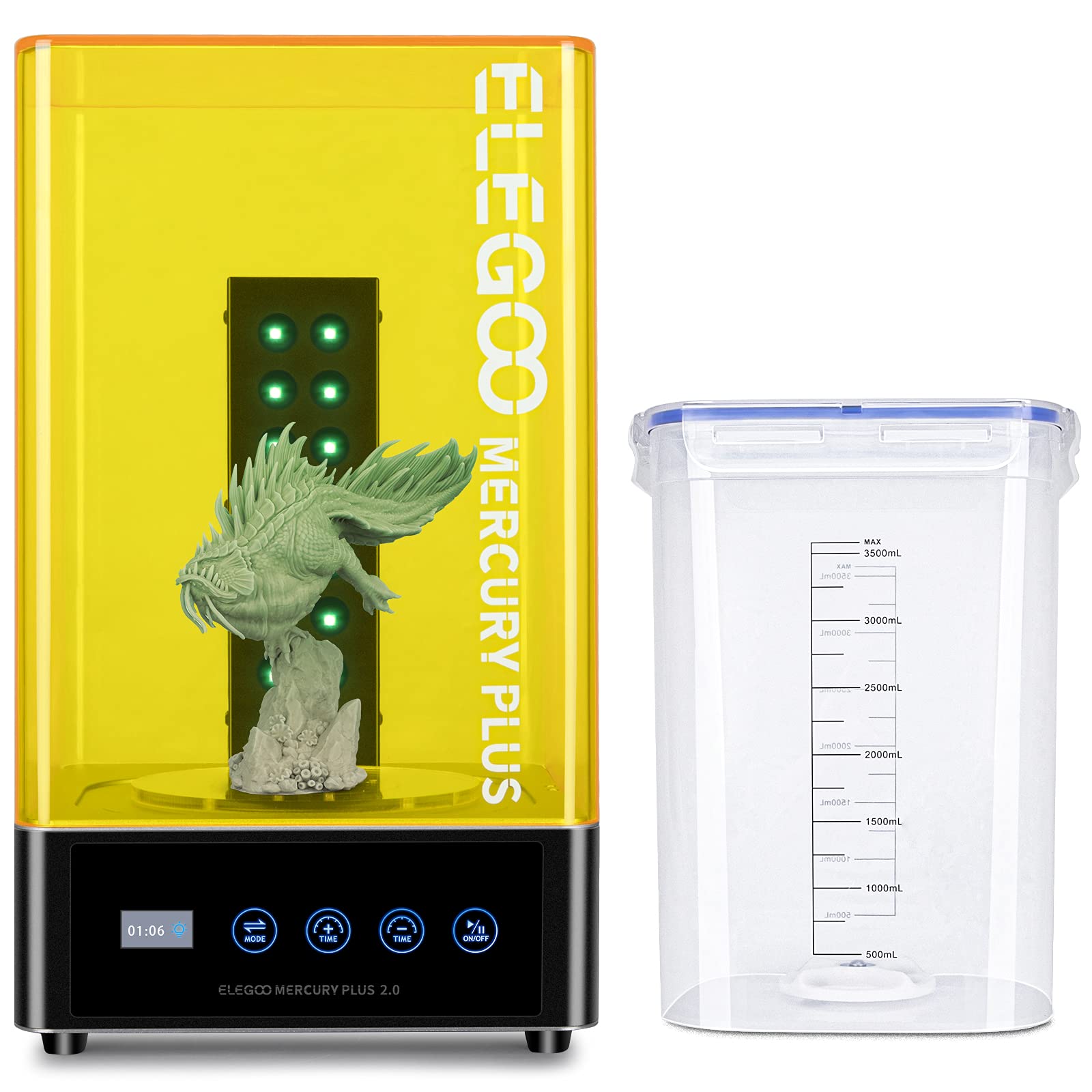 Imagen 1 del producto Máquina de postproceso Elegoo Mercury Plus 2.0 luz UV 405nm, LED indicador