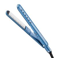 Alisadora Babyliss Pro Nano Titanium Wet & Dry placa brillante, 232°C, cable 2.75 m, celeste