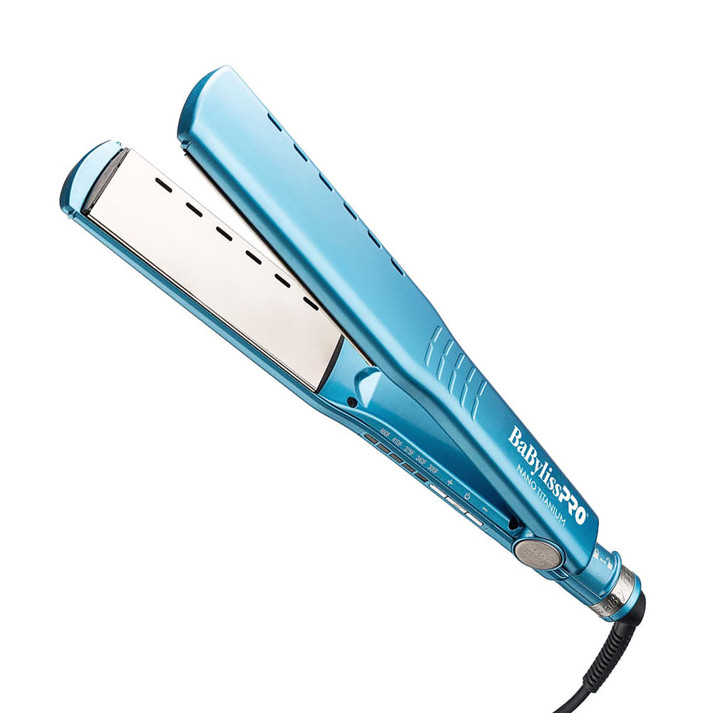 Plancha Babyliss Pro Wet & Dry Iónica, 232°C, cable 2.75 m, celeste