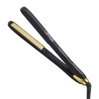 Alisadora Babyliss Pro graphite Titanium Iónica, placa 25 mm, 232°C, cable 2.75 m, negro y dorado