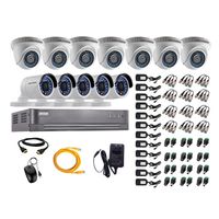 Kit de seguridad Hikvision 7 cámaras Domo Turbo 1080P + 5 cámaras Tubo Turbo 1080P + dvr + cable HDMI
