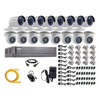 Kit de seguridad Hikvision 8 cámaras Domo Turbo 1080P + 8 cámaras Tubo Turbo 1080P + dvr + cable HDMI