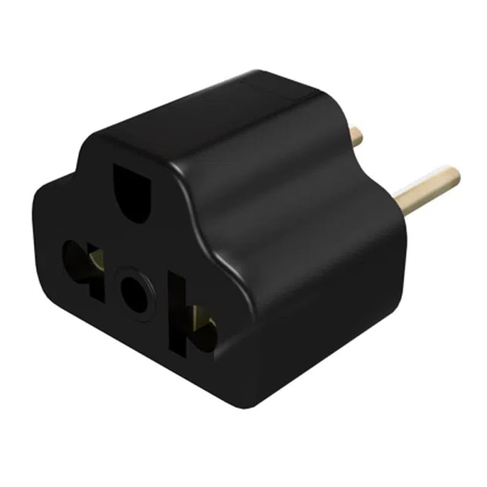Imagen 2 del producto Adaptador universal Epem X2, espigas redondas, sin contacto tierra, negro
