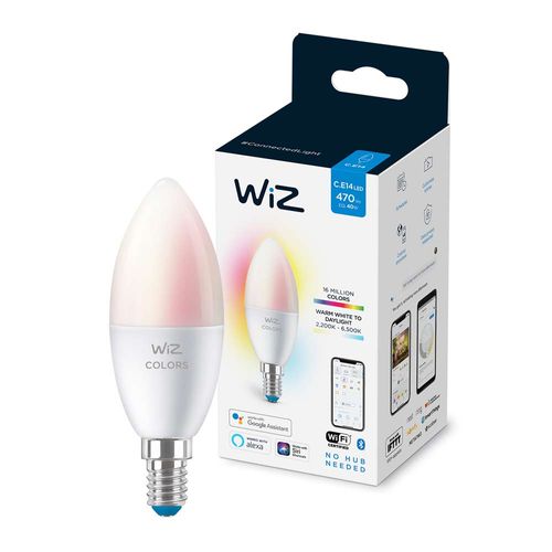 Foco inteligente WiZ luces multicolor, wi-fi, 4.9w, tipo de bombilla E14